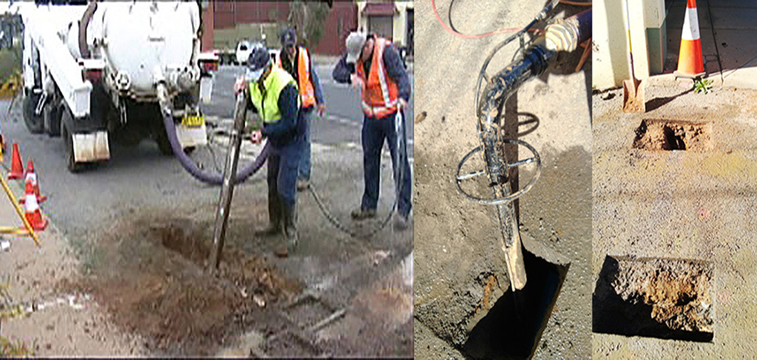 Potholing to Expose a Gas Main